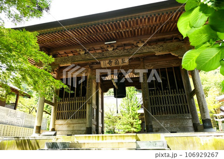 【四国中央市　四国八十八ヶ所巡礼　伊予　第六十五番札所「三角寺」鐘楼門】 106929267