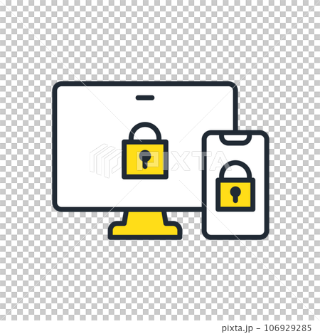Simple vector icon illustration material for smartphone and PC security Simple vector icon illustration material for smartphone and PC security 106929285
