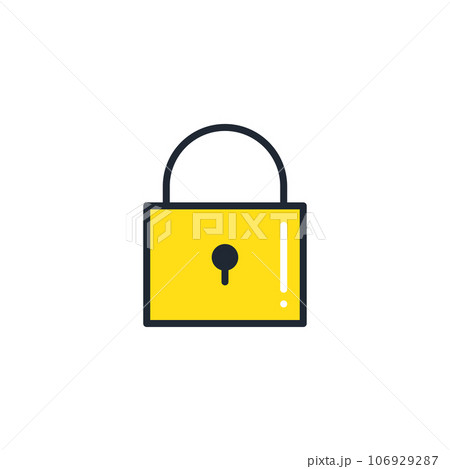 南京錠のシンプルなベクターアイコンイラスト素材 南京錠のシンプルなベクターアイコンイラスト素材 106929287