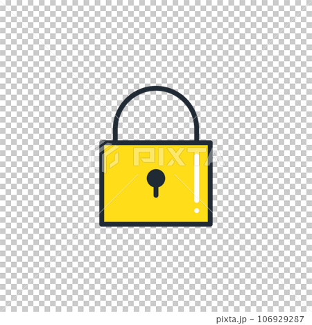 南京錠のシンプルなベクターアイコンイラスト素材 南京錠のシンプルなベクターアイコンイラスト素材 106929287