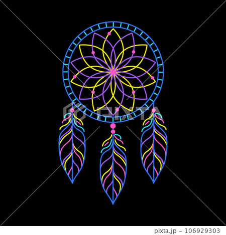 Dream catcher in line art style Dream catcher in line art style 106929303