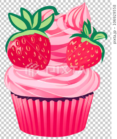 cupcake with strawberry cupcake with strawberry 106929558