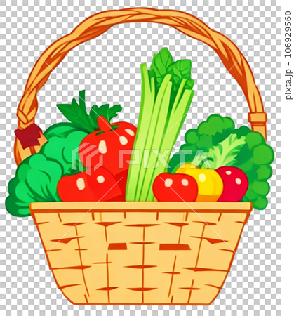 basket with vegetables basket with vegetables 106929560