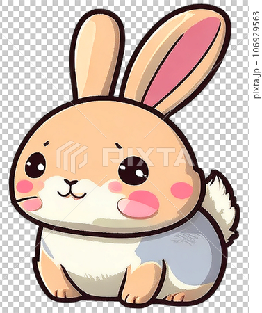 rabbit on a white background rabbit on a white background 106929563