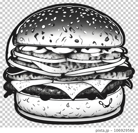 vector set of burger vector set of burger 106929566