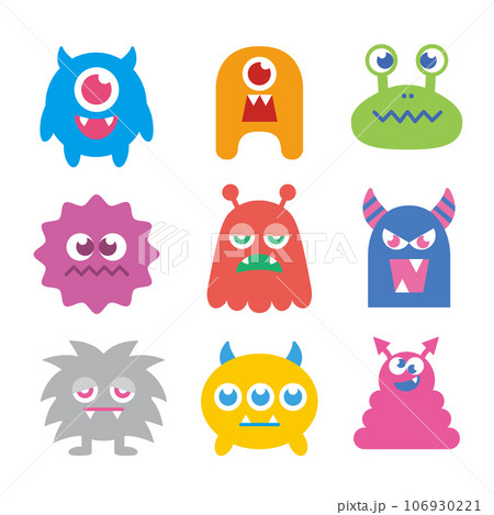 ポップなモンスターのイラスト 106930221