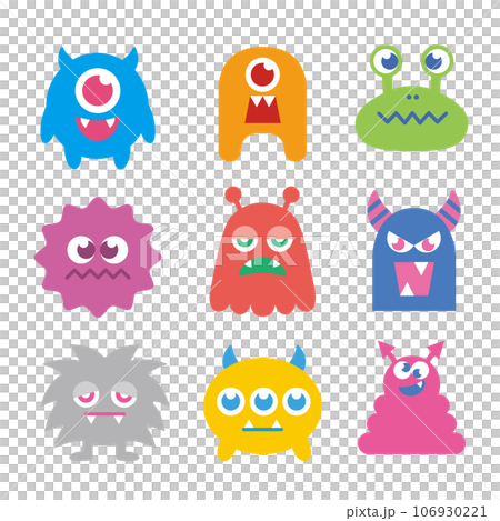 ポップなモンスターのイラスト 106930221