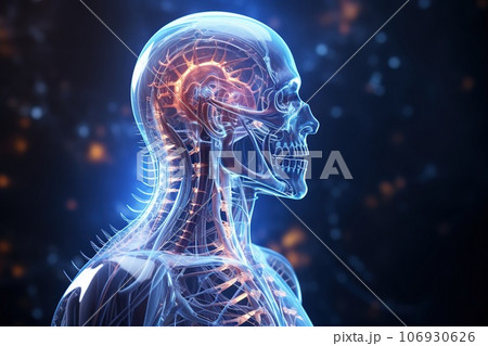 3d medical illustration of the brain 106930626