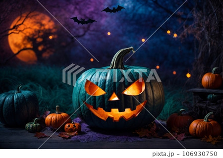 Halloween pumpkin background  106930750