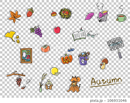 秋天的插圖(彩色) 秋天的插圖(彩色) 106931046