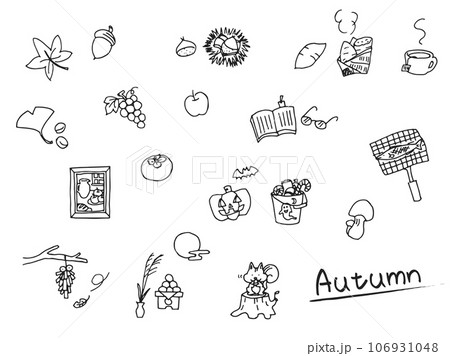 秋イラスト(線画) 秋イラスト(線画) 106931048
