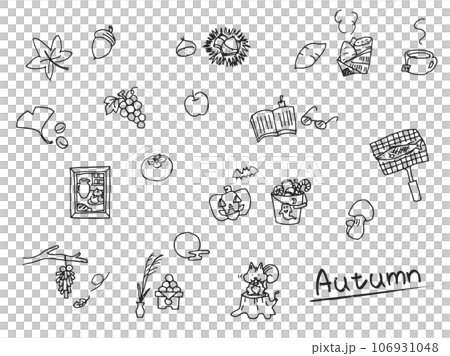 秋イラスト(線画) 秋イラスト(線画) 106931048