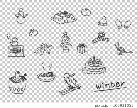 Winter illustration (line drawing) Winter illustration (line drawing) 106931053