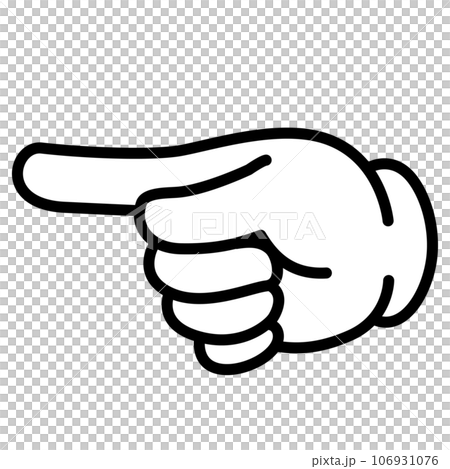 Pointing hand sign 106931076