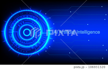 Abstract futuristic circuit Ai technology, Artificial Intelligence, graphics design vector illustration 106931320