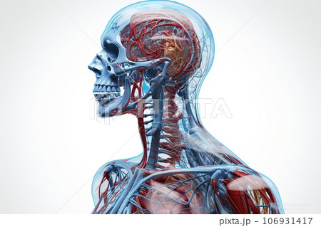 3d medical illustration of the male bronchi 106931417