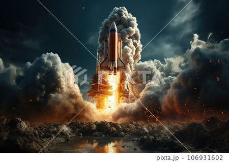 spacecraft over the horizon 106931602