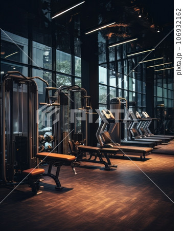Gym background in low key AI Gym background in low key AI 106932162