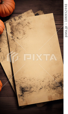 Halloween Old Kraft Paper Mockup Template 106932448