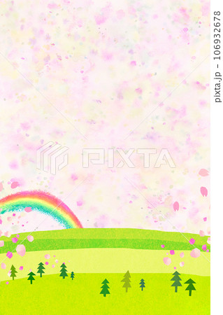 サクラ色の自然風景　背景素材 106932678