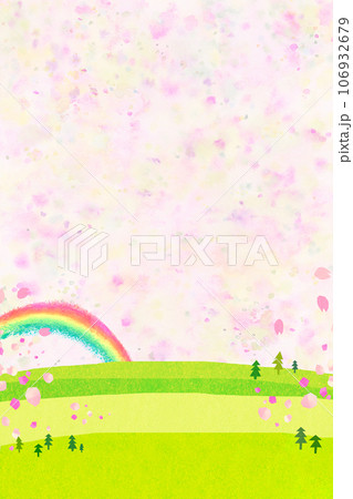 サクラ色の自然風景　背景素材 106932679