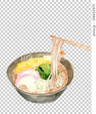 蝦天婦羅蕎麥畫水彩除夕蕎麥白色背景透明背景 蝦天婦羅蕎麥畫水彩除夕蕎麥白色背景透明背景 106932975