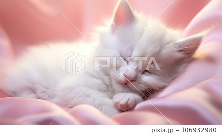 Cute white kitten 106932980