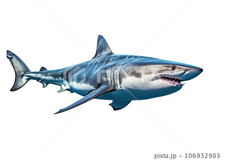 Shark isolated on white background 106932983
