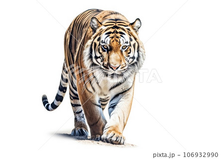 tiger isolated on white background 106932990