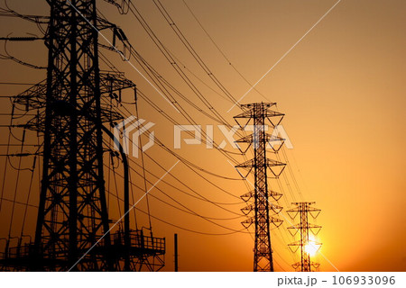 送電線イメージ 送電線イメージ 106933096