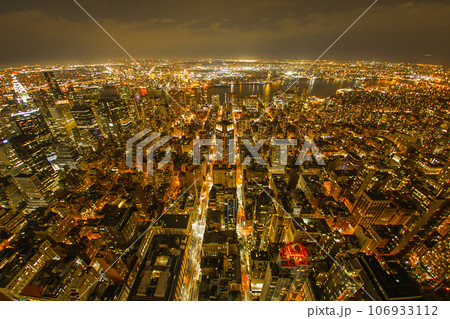 エンパイヤステートビルからの夜景 エンパイヤステートビルからの夜景 106933112