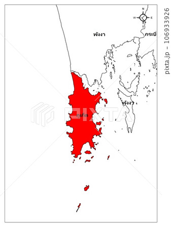 Phuket map province south Thailand asia 106933926