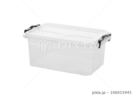 Plastic food container isolated on white background 106933945