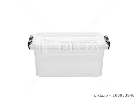Plastic food container isolated on white background 106933946
