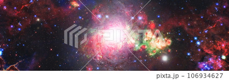 Colorful cosmos with stardust and milky way. Magic color galaxy. Infinite universe and starry night.Elements of this image furnished by NASA 106934627