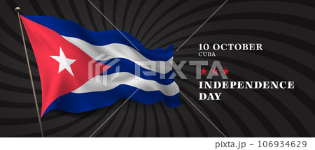 Cuba independence day vector banner, greeting card 106934629