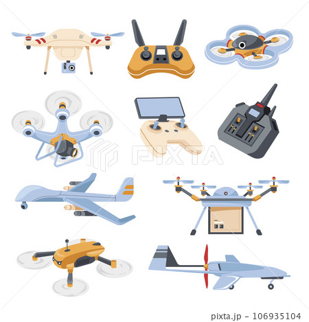 Drones variety, unmanned aerial vehicle types Drones variety, unmanned aerial vehicle types 106935104