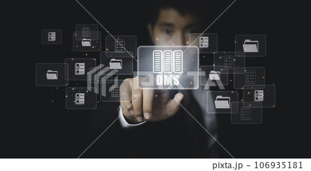 Document Management System (DMS), Businessman access business connection online documentation. 106935181