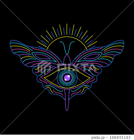 All seeing eye and butterfly 106935183