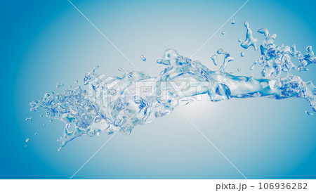 流れる水の飛沫 106936282