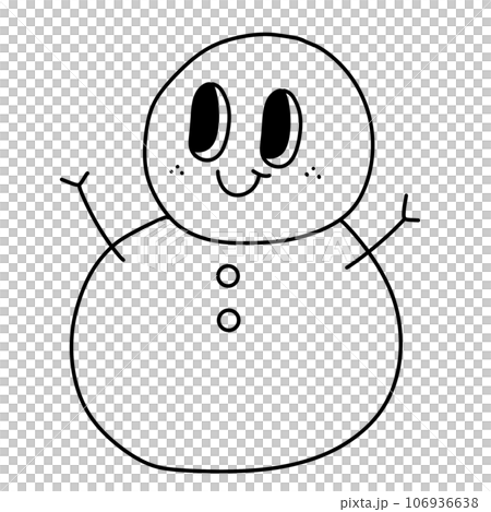 cute kawaii snowman christmas xmas ornament groovy retro smiley 106936638