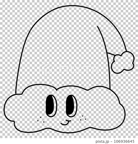 cute kawaii hat Santa christmas xmas ornament groovy retro smiley 106936645