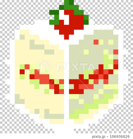 Cake and donut pixel art Cake and donut pixel art 106936826