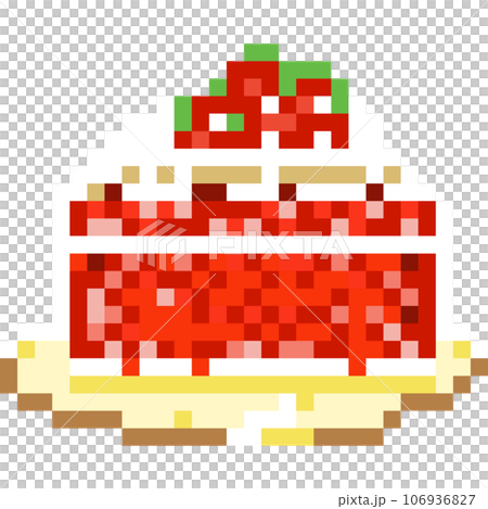 Cake and donut pixel art Cake and donut pixel art 106936827