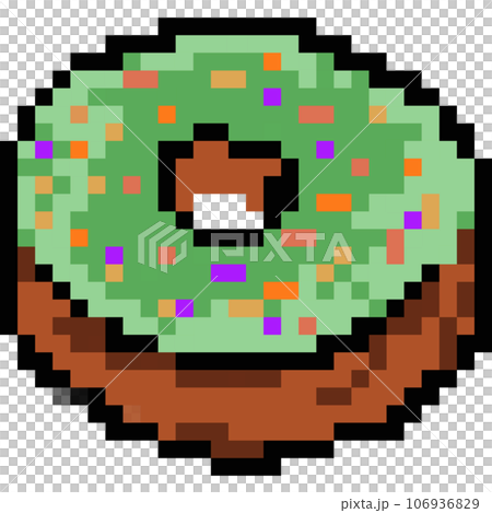 Cake and donut pixel art 106936829