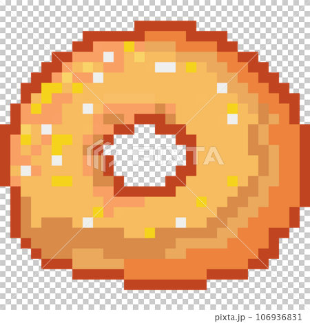 Cake and donut pixel art 106936831