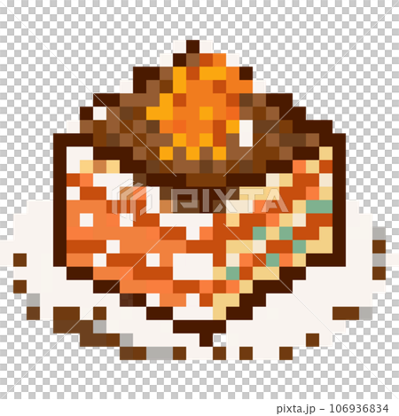 Cake and donut pixel art 106936834