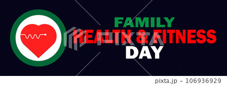 Family Health and Fitness Day Vector illustration 106936929