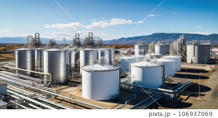Storage tanks are usually conical for oil tanks. Storage tanks are usually conical for oil tanks. 106937069