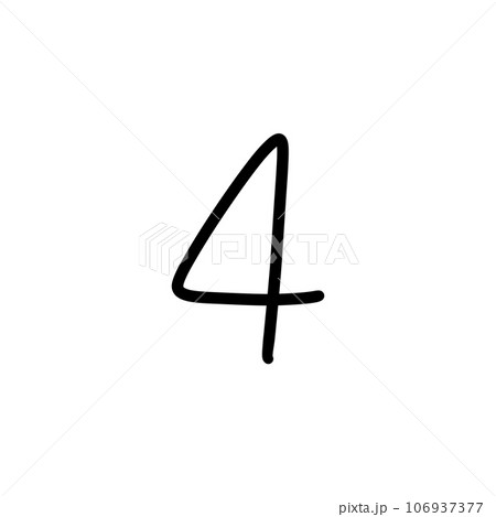 Number 4 font for decor Number 4 font for decor 106937377